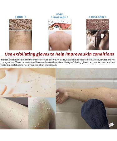 LETAO Exfoliating Gloves - 2 Pieces Body Scrub & Peeling Hamam Gloves for Silky Smooth Skin - International Shipping Available - Buy Online on GoSupps.com