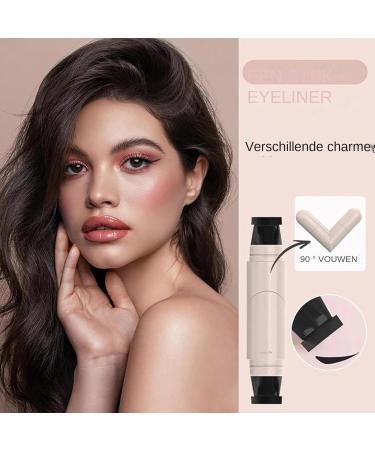 Eye Liner Stamp 105mL Eye Stencil DoubleHeaded Waterproof Long Lasting Liner Pencil Pen Easy Makeup Cosmetics Women Eyebrow Shaping Shelf life 3 years Black - Buy Online on GoSupps.com