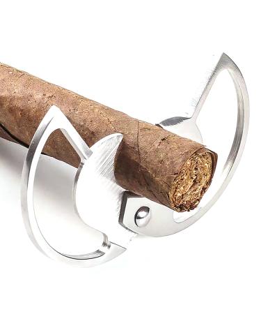 PENNY73 Round Sharp Double-Edged Stainless Steel Cigar Cutter Cigar Scissors Guillotine Pocket Knife Cuban Smoke Accessories Tool