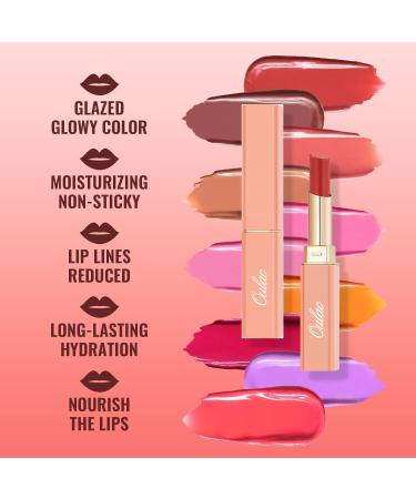  oulac Oulac Moisturizing Lipstick with Organic Shea Butter for 8-Hour Nourished Lips Nourishing Lipstick Glossy Finish - Buy Online on GoSupps.com