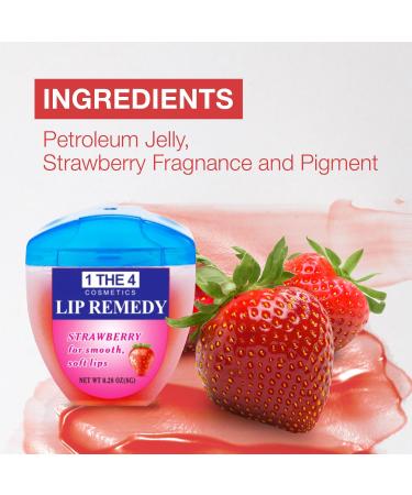 Lip Remedy Lip Balm 0.28oz Strawberry Scented Long-Lasting Hydration Repairs Dry Cracked Lips Overnight Moisturizing Formula (Strawberry 3 Pack) Strawberry (3 Pack) - Buy Online on GoSupps.com