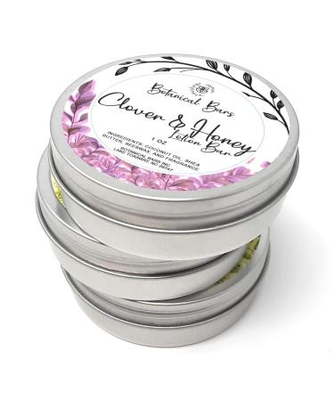 All-Natural 1oz Clover and Honey Lotion Bar in Tin | Eco-Friendly Moisturizer for Soft Skin - Buy Online on GoSupps.com