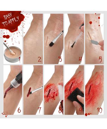 Halloween SFX Makeup Kit 2024 | Washable Fake Blood Scar Wax & Spray | Ideal for Zombie & Vampire Looks - Buy Online on GoSupps.com