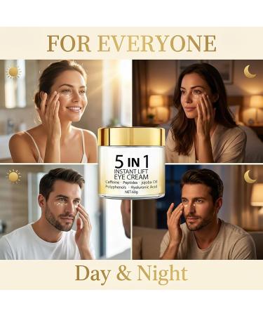 Grospe 5 in 1 Eye Cream for Dark Circles & Puffiness Anti Aging Instant Lifting Under Eye Cream for Bags Wrinkles & Fine Lines Firming Eye Treatment with Caffeine Hyaluronic Acid Hydrating 2.1Oz - Buy Online on GoSupps.com