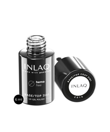 Inlaq Hema Free 2in1 Gel Nail Polish - Premium UV Base & Top Coat - 6ml Hema-Free Formula for Long-lasting Results - Buy Online on GoSupps.com