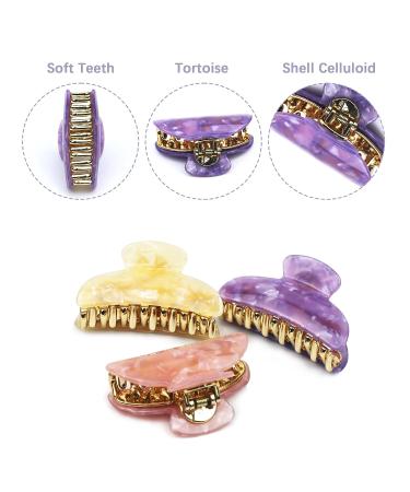 Tortoise Shell Hair Claw Clips 2-1/2 inch - Non Slip Grip Jaw Clips French Design Barrettes (3pcs) - Buy Online on GoSupps.com
