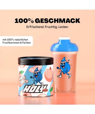 Buy Holy Hydration 'White Peach' - 50 Portions of Vegan Electrolyte Drink | 100% Natural Fruit Aromas | 350g Hydration Solution - Buy Online on GoSupps.com