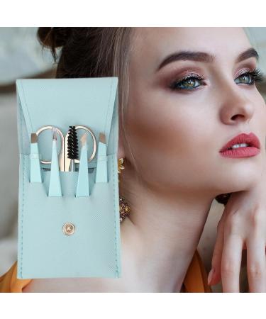 Eyebrow Shaping Kit 6-Piece Brow Scissors Eyebrow Grooming Kit with Travel Case Eyebrow Scissors with Comb for Ingrown Hair Hair Plucking Daily Pochy Enchantress Blue 6-piece Set - Buy Online on GoSupps.com