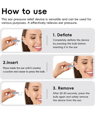 Ear Pressure Relief Suction Device Ear Pressure Tool Ear Tension Relief for Migraines Ear Pressure Regulator Ear Pressure Adjuster Head Pressure and Pain Relief by Inner Ear Pressure Grey - Buy Online on GoSupps.com