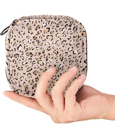 Leopard Print Sanitary Napkin Storage Bag for Women - Multicolor Period Bag with Menstrual Cup Pouch - Buy Online on GoSupps.com