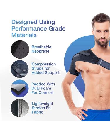 Sports Laboratory Shoulder Support Brace with Hot & Cold Gel Pack - Shoulder Ice Pack Rotator Cuff Cold Therapy Ideal for Frozen Shoulder Relief Rotator Cuff and Sprains - Adjustable Size for Men and Women (Large) L (3... - Buy Online on GoSupps.com