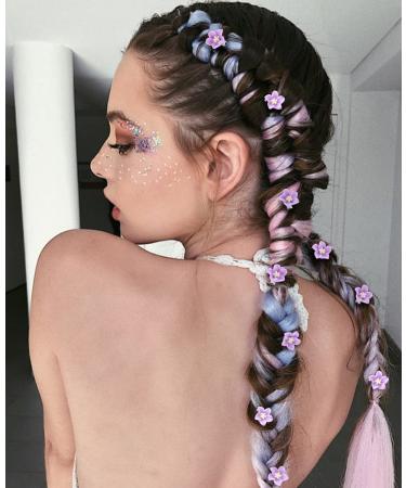 Wecoe 20 Pcs Small Flower Hair Clips - Cute Decorative Mini Claw Clips for Girls - Purple Lily Hair Accessories for Kids & Women - Buy Online on GoSupps.com