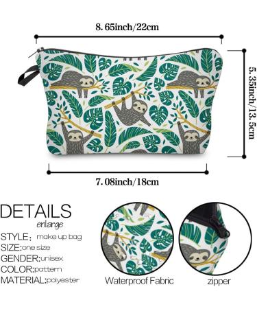 LOOMILOO Cosmetic Bag for Women  Adorable Roomy Makeup Bags Travel Water Resistant Toiletry Bag Accessories Organizer Sloth (Sloth 51476) A:Sloth 51476 - Buy Online on GoSupps.com