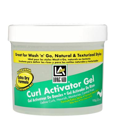 Ampro Long-Aid Activator Gel - Enriched with Aloe Vera Protein and Vitamin B Complex - Brings Essential Moisture to Strands - Defines Your Natural Curls - Extra Dry - 32 oz