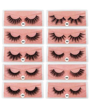 Wholesale 100 Pairs Mix Faux 3D Mink Lashes Bulk Set - Natural False Eyelashes for Makeup - Buy Online on GoSupps.com