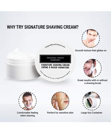 New Men's Shaving Cream - Signature Scent Formula | Soft Smooth & Silky Lather for the Ultimate Shave - Buy Online on GoSupps.com