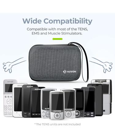 AUVON Professional Hard EVA TENS Protective Travel Case with a Sealed Bag Shockproof & Waterproof Carrying Case Compatible with Most TENS Unit Muscle Stimulators and Accessories (Case Only) - Buy Online on GoSupps.com