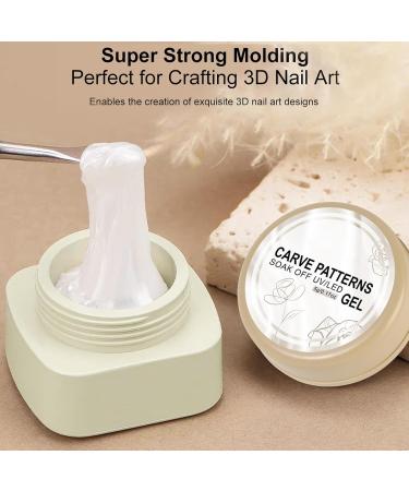  Mimoqk 3D Nail Gel Non-Sticky Solid Sculpting Quick-Dry Easy Application Multi-Functional White Long-Lasting Salon-Quality 5 g for Manicure Extension and Professional Use - Buy Online on GoSupps.com