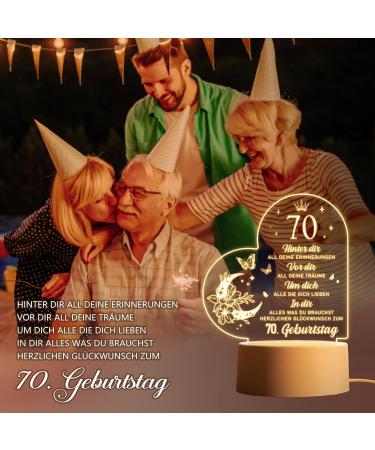 70th Birthday Gifts for Him & Her | Acrylic Night Light Decorations for 1953 Celebrations - Buy Online on GoSupps.com