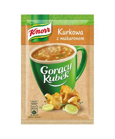 Knorr Goracy Kubek Kurkowa z Makaronem Instant Chanterelle Mushroom Soup with Pasta (5-Pack)