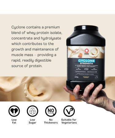 MaxiNutrition Cyclone Banoffee Whey Protein Powder with Creatine - 31g Protein, Low Sugar, Vegetarian-Friendly - 1.26kg Pack - Buy Online on GoSupps.com