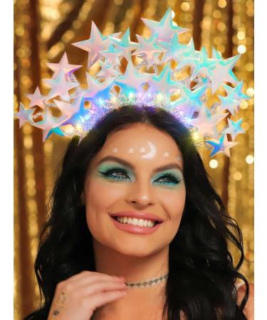 GORTIN Light Up Star Headband LED Glow Headbands Rave Party Costume Hair Band Hair Accessories for Women and Girls - Buy Online on GoSupps.com