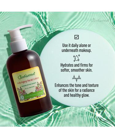 Just Nutritive Anti-Aging Facial Lotion - Repair & Renew Skin | Wrinkle & Fine Line Treatment | 8 fl oz | International Shipping - Buy Online on GoSupps.com