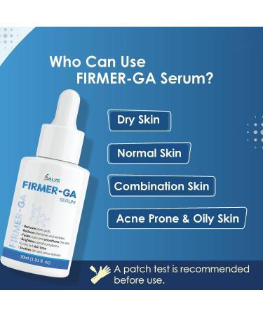 Firmer-GA Serum with Glutathione Alpha Arbutin Niacinamide & Hyaluronic Acid for Smooth and Balanced Skin 30ml / 1.01 Fl Oz - Buy Online on GoSupps.com