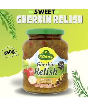 Kuhne Pickle Gherkins Pick N Mix | Choose From 5 Flavours |Sweet & Sour Red Cabbage Relish - Mustard Relish - Sweetwith Sweet& Sour- Pack of 2 - Buy Online on GoSupps.com