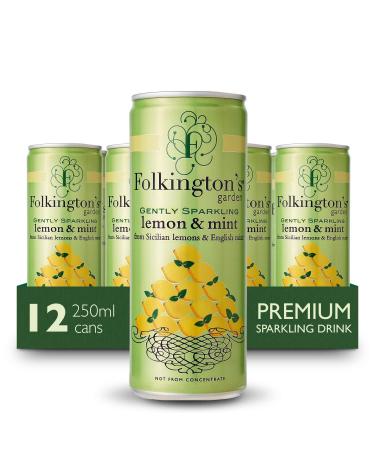 Folkingtons Gently Sparkling Lemon & Mint Presse - 12 x 250ml cans Lemon & Mint Press
