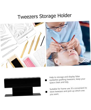 Angoily Eyelash Tweezer Holder Tweezers Storage Holder Display Stand Eyelash Tweezers Lashes Tweezers Lash Cluster Tweezers Eyelash Tool Tweezers Display Holder Acrylic Supplies Make up 17x8cm - Buy Online on GoSupps.com