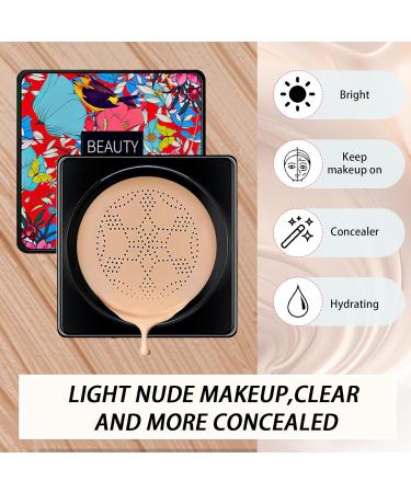 Roinaid CC Cream Cushion Foundation Mushroom Air Cushion CC Cream Beauty Cream Exo Too Cushion Foundation Korean Brightening Long-Lasting Liquid Primer - Buy Online on GoSupps.com