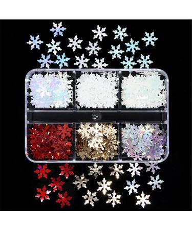 Trendy Christmas DIY DIY Nail Accessories Glitter Set 3D Snowflake Sequins Christmas Nail Stickers for Nail Art Decoration(03) Style03 - Buy Online on GoSupps.com