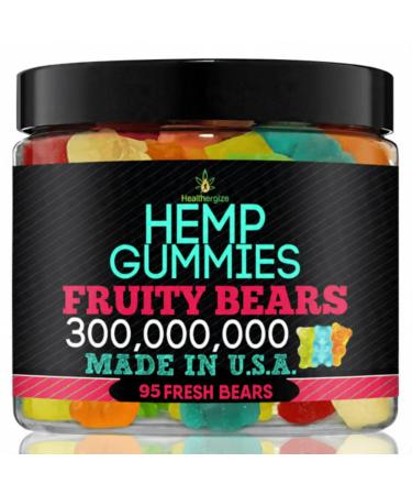 Hemp Gummies Edibles for Sleep Calm HempOil Infused -95 Fresh and Fruity Bears-Made in USA