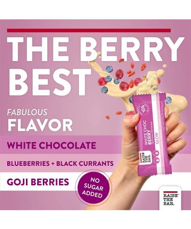 Raise the Bar Glow White Chocolate Berry Nutrition Bars - 16 x 1.5oz Packs - Buy Online on GoSupps.com