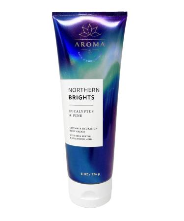 Bath and Body Works Aroma Northern Brights Eucalyptus & Pine Gift Set - Moisturizing Body Wash Body Cream & Natural Oats Bar Soap - Full Size - Ideal for International Shipping - Buy Online on GoSupps.com