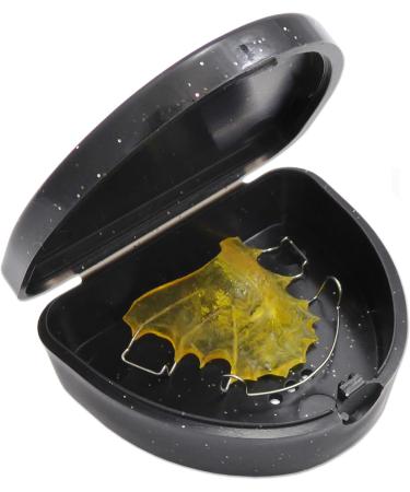 Slim Orthodontic Dental Case - Colour & Glitter Choices for Retainers Bleaching Trays Dentures & More (Glitter Black) - Buy Online on GoSupps.com