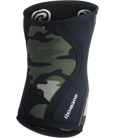 Rehband Knee Support Sleeve for CrossFit & Heavy Training - 5mm Neoprene Unisex XS Camo - Durable Knee Bandage in Various Colors & Sizes - Buy Online on GoSupps.com