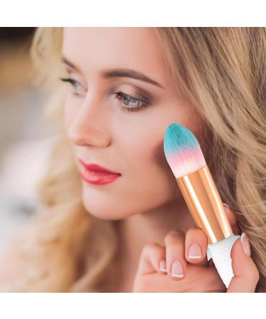 HiXip Silicone Foundation Brush | Blush Concealer Brush Powder Brush | Powder Foundation Women Travel Size Professional Blush Powder Brush with Slanted Head for Liquid Cream  - Buy Online on GoSupps.com