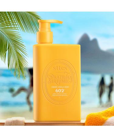 Sttes 602# Lotion corporelle Caramel & Vanille 250 ml (8 45 fl oz) Lotion pour le corps aux sept huiles v g tales pures + caf ine active (sans huile min rale)