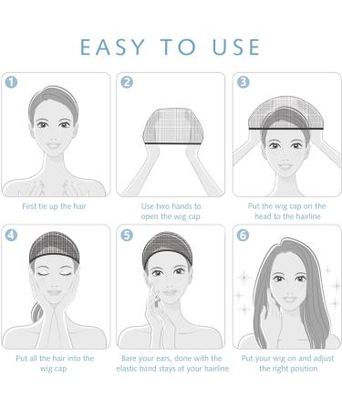 Yamel Stocking Wig Caps Black - 4 Pack, Stretchy Nylon Caps for Women - Buy Online on GoSupps.com