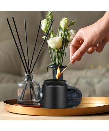 Fresh Orange Scented Candles | Natural Soy Wax Aromatherapy Candle in Black Jar for Home Fragrance | International Shipping Available - Buy Online on GoSupps.com