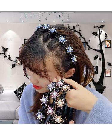 Blue Rhinestone Hairpin Hairband for Women and Girls - Marry Crystal Headband for Valentine's Day and Christmas Gift - Buy Online on GoSupps.com