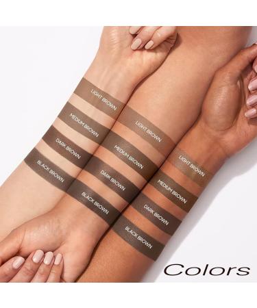 Eyebrow Stamp Stencil Kit - Waterproof Long-Lasting Brow Shaping with 24 Reusable Stencils - Perfect Natural Light Brown Eyebrows - Buy Online on GoSupps.com