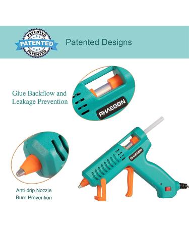 RHAEGON 60W Hot Glue Gun Kit for Crafting & Repairs | Drip-Free & Leakage-Proof Design with 50 Glue Sticks (7mmx130mm) - Buy Online on GoSupps.com