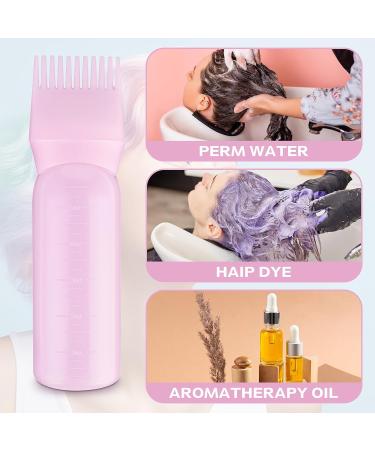 COMNICO 6oz Root Comb Applicator Bottle - Portable Hair Dye Brush Cap - Pink - Buy Online on GoSupps.com