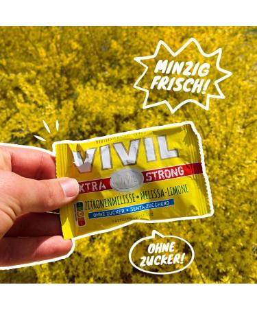 VIVIL Extra Strong Lemon Balm Pastilles | 5 x 3 Pack | Sugar-Free Vegan | Intense Lemon Flavor | 15 x 25g - Buy Online on GoSupps.com