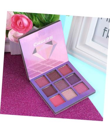 FOMIYES 2pcs 9 Eye Colors Bling Eyeshadow Metallic Makeup Cosmetic Highlighter Pearlescent Shadow Diamond 1 count (Pack of 1) Purplex2pcs - Buy Online on GoSupps.com