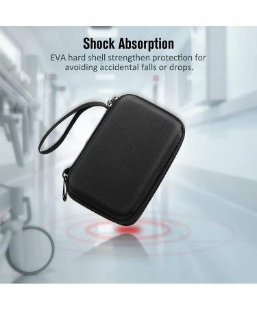 MEDMAX Hard Shell Asthma Inhaler Case - Portable Shockproof Travel Carrying Case - Clip and Handle Strap - Compatible with Chamber Spacer Masks - Black - Buy Online on GoSupps.com