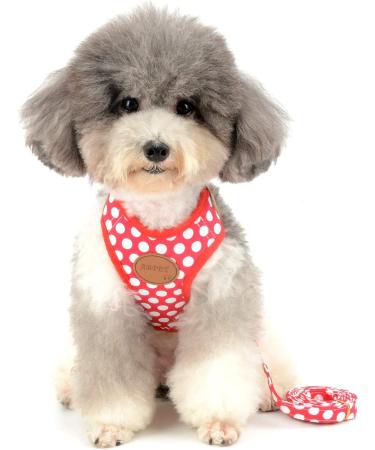 Soft Mesh Nylon Vest Pet Cat Small Medium Dog Harness Leash Set - Red Medium - Buy Online on GoSupps.com